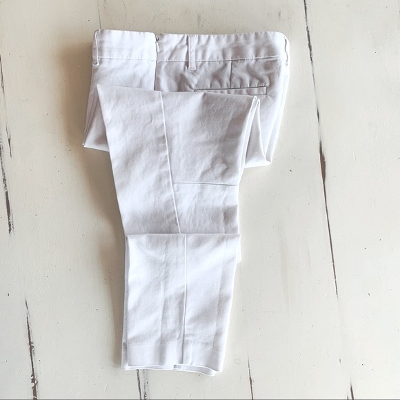 Willi Smith White Crop Pants - White Straight Leg Capris Pants - Size 4 - Picture 9 of 15